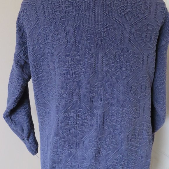 Daniel HECHTER Paris Heather BLUE Sweater Medium Cotton (K68) - Picture 2 of 8